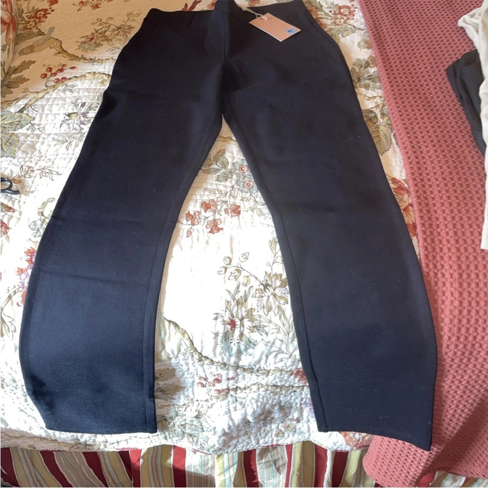 Quince Ultra-Stretch Black Straight Leg Pants Career/Casual Women XS